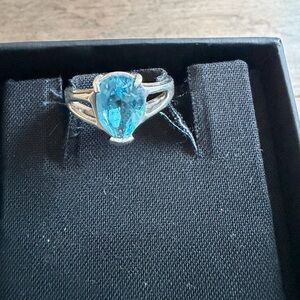 Vintage Sterling Silver with Blue Topaz ring size 5.75